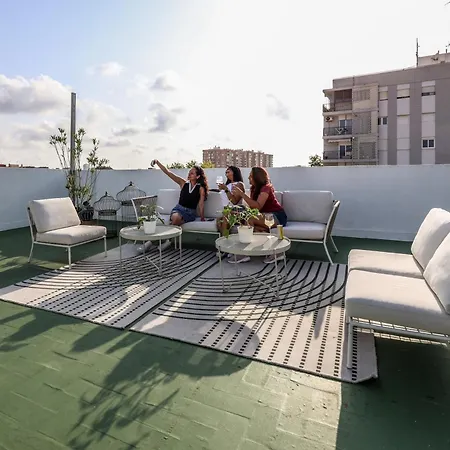 Nuevo Estudio A Metros De La Playa, Con Terraza Y Zonas Comun 3c Valencia